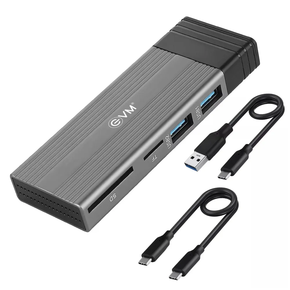 EVM SSD Casing Nvme With 2*USB Hub +Type-C+SD|TF Card Slot (CG-002) view 2